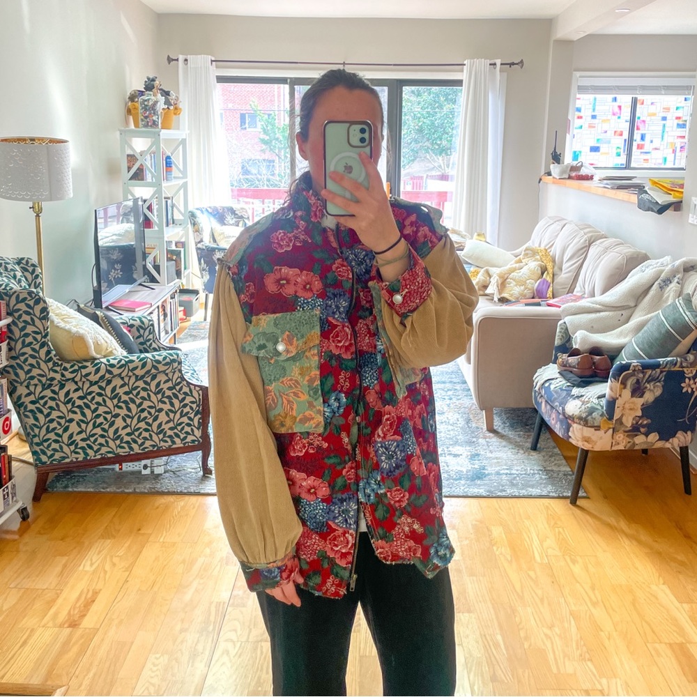 Pol Oversized Floral Patchwork Jacket - image 4